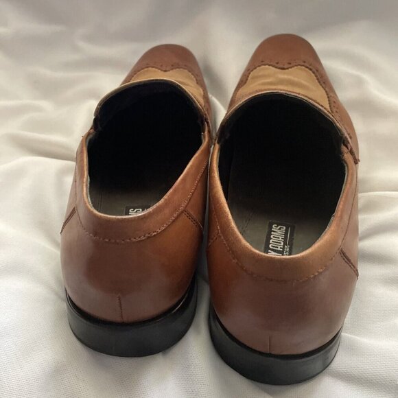 Stacy Adams Mens Leather Slip-On Loafers Two-Tone Brown Size 8.5M - Picture 11 of 12